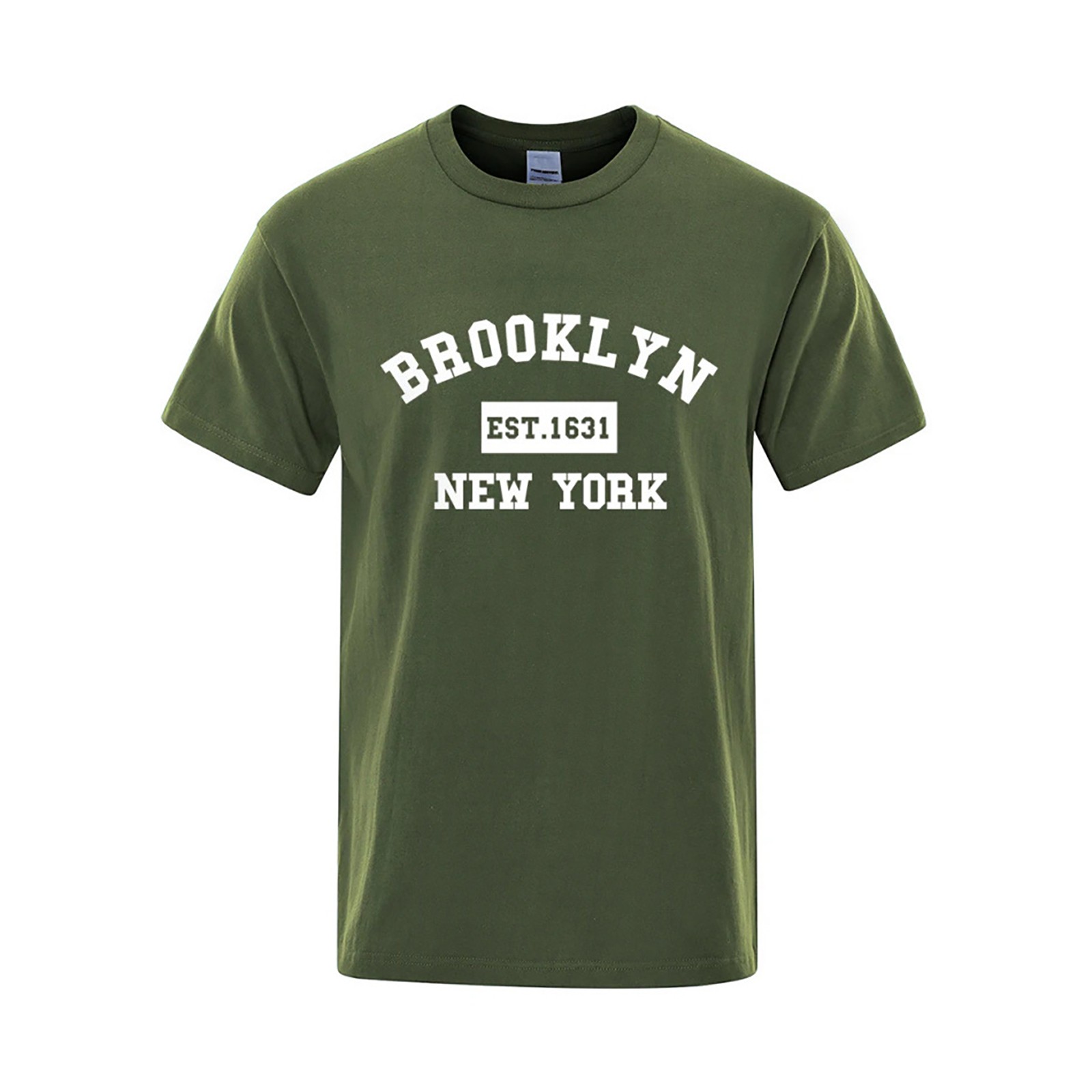 thumbnail image 2 of 2025 Camiseta de hombre con estampado de letras de Nueva York - Corte holgado, tejido transpirable, informal de verano - XS-XXXL, 2 of 4
